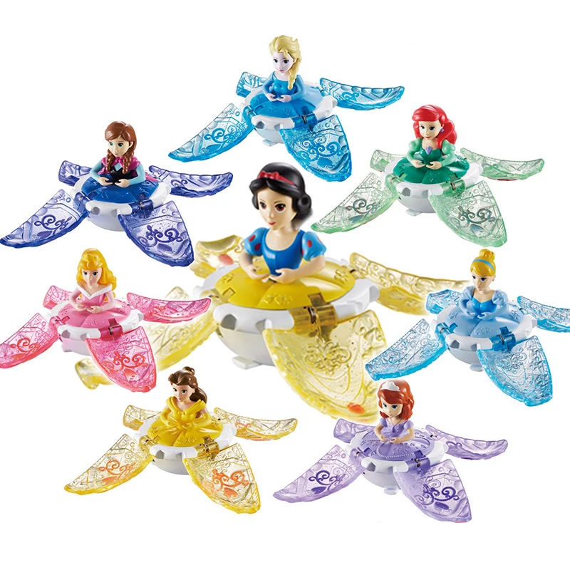 Вращающаяся Волшебная девочка принцесса Disney игрушечный вращающийся Топ