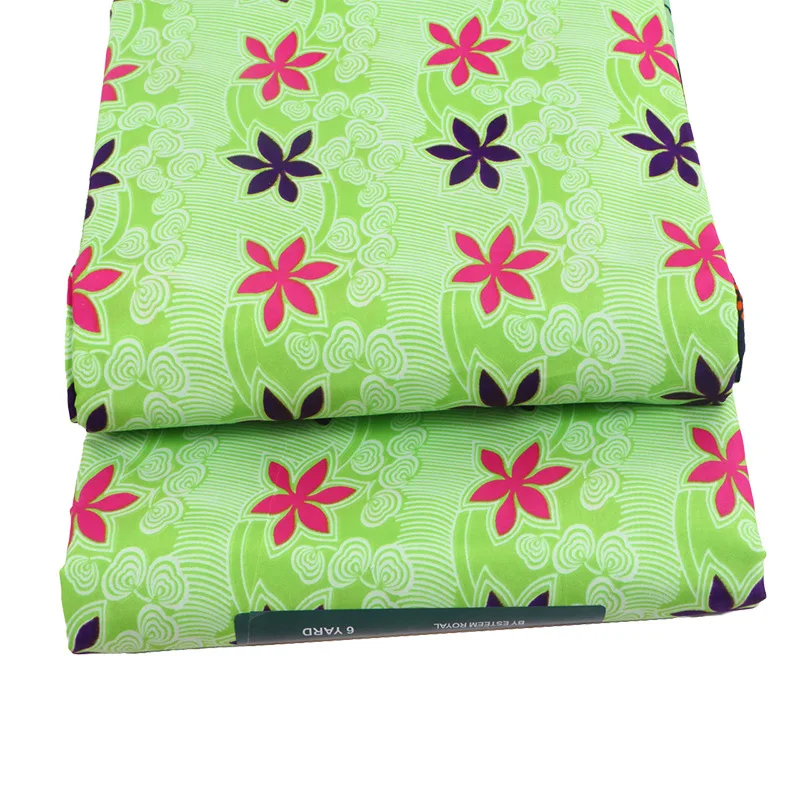 

mylb Ankara African Polyester Wax Prints Fabric High Quality 6 yards African Fabric for Party Dress