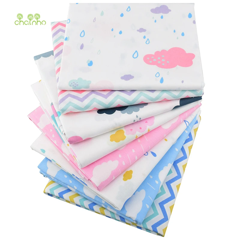 Серия дождливых облаков Chainho саржевая хлопчатобумажная ткань с принтом для