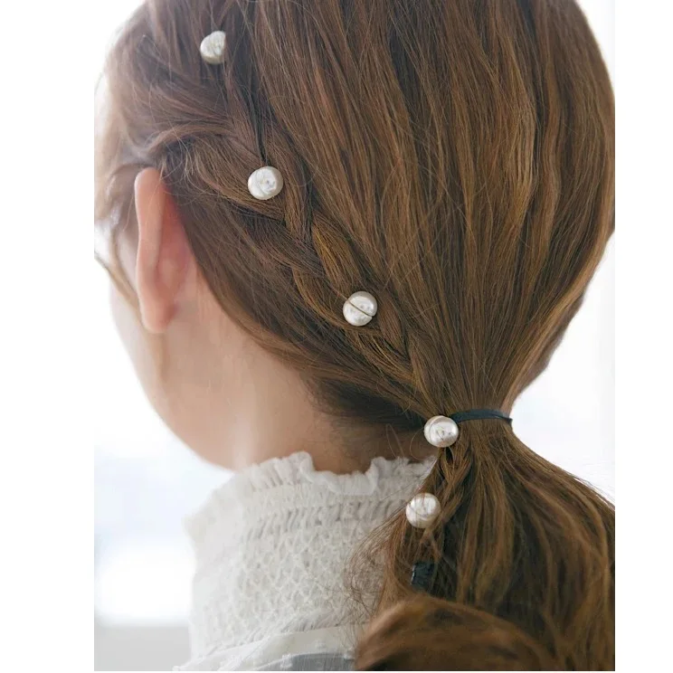 

Korea Women Temperament Fair Maiden Pearl String Bead Hair Piece Invisible Hair Clip Hair Accessories