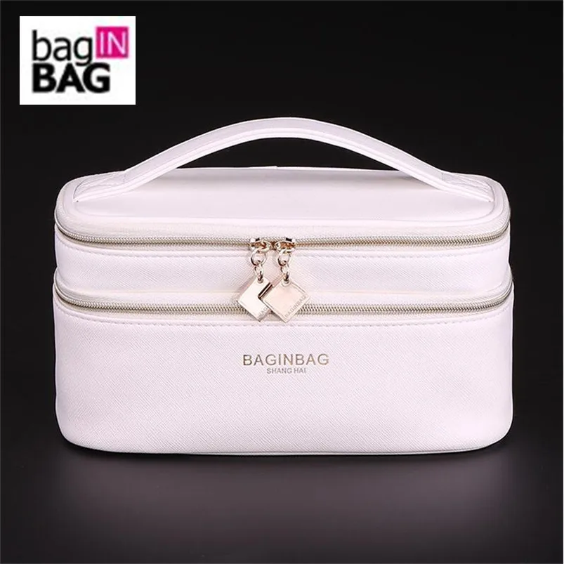 Baginbag двойной слой косметики сумка из полиуретана многофункциональная
