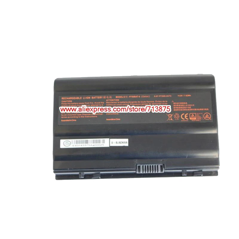 Clevo P750BAT-8 6-87-P750S-4271 ноутбук Батарея 14,8 V 82Wh для P750 P750S P751 P751ZM EON17-X X599