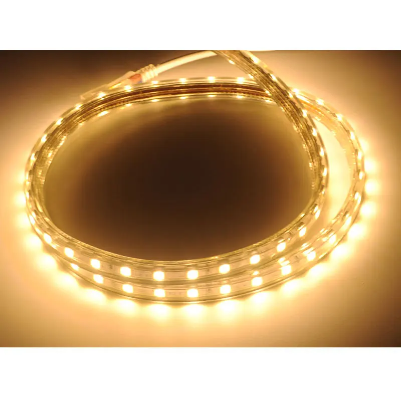 GreenEye SMD 5050 ac220в Светодиодная лента гибкий светильник 60 Светодиодный s/m Водонепроницаемый светодиодный светильник с вилкой питания 1 м/2 м/3 м/5 м/6 м/8 м/10 м/15 м/20 м - Испускаемый цвет: Warm White