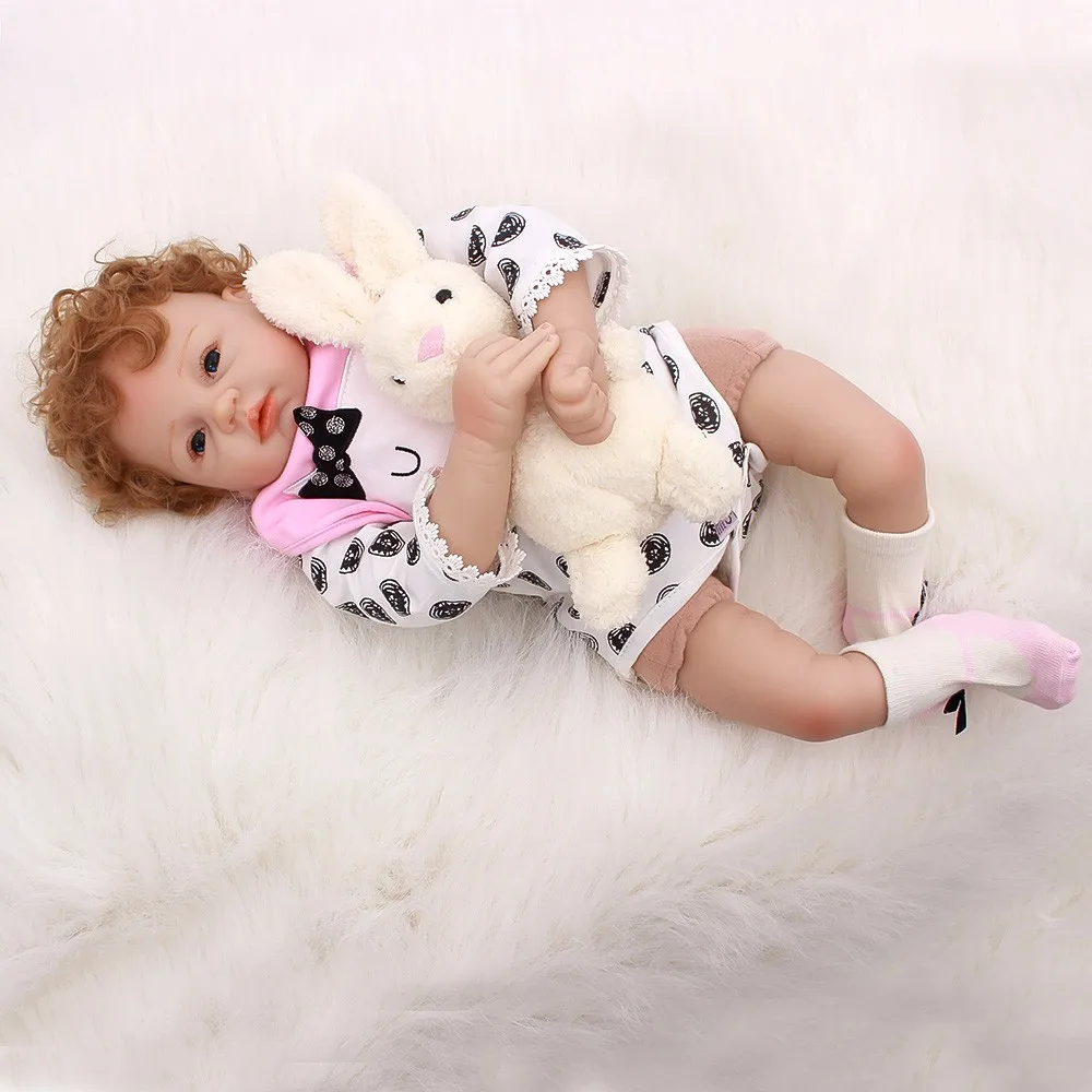 NPK 20 дюймов 53 см Силиконовые конечности Reborn Baby Doll Мягкий силикон Reborn Baby Dolls винил PP Хлопок Реалистичная кукла тело