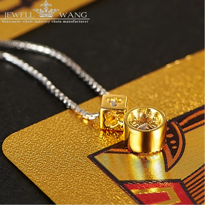 Jewelwang Moissanite подвески для женщин сертифицированный цвет De/LC 0.3ct роскошная фантазия