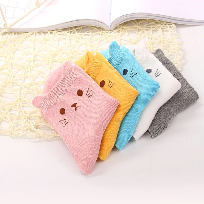 Модные женские носки хлопковые для девочек в Корейском стиле Харадзюку с