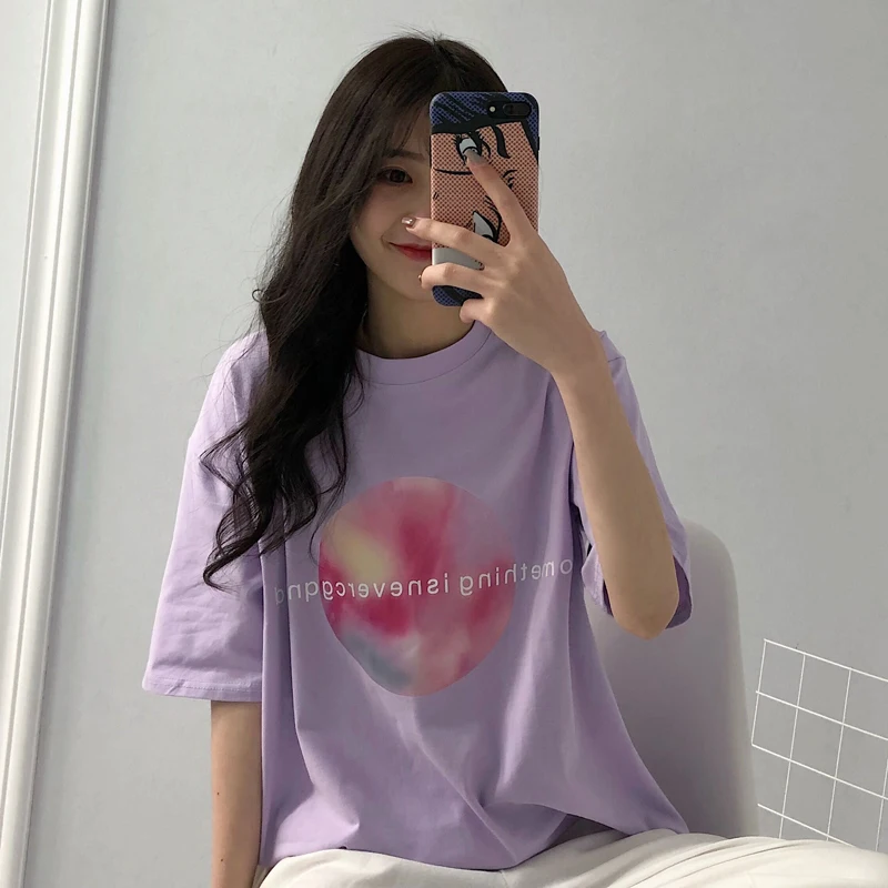 YouGeMan летняя футболка для женщин Одежда корейский Ulzzang Harajuku буквенный принт Bf