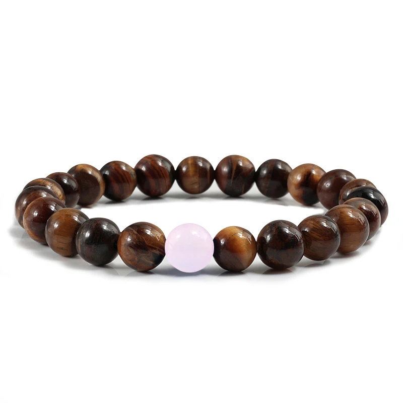 Черный Природный камень из вулканической лавы Браслеты Из Бисера счастливый