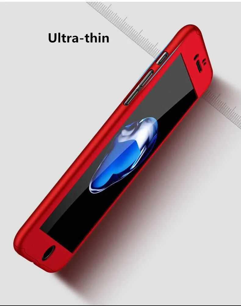 360 чехол с полной защитой для iPhone X Xs Xr max 5 5S se 6 7 8 plus Роскошный тонкий жесткий PC