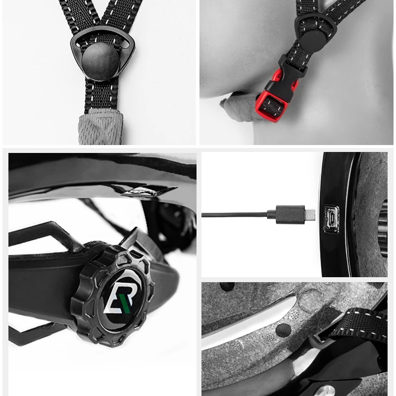 Велосипедный шлем подсветка для горного велосипеда с предупредсветильник