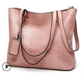 Pink Роскошные сумки из натуральной кожи, женская сумка, дизайнерская женская сумка на плечо, винтажные женские сумки через плечо для женщин, высокое качество, C1079 - Color: Pink
