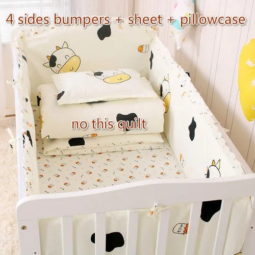 6 pcs set 6 шт. постельных принадлежностей, постельное белье для новорожденных малышей, Детские бамперы с защитой от столкновений, моющаяся детская кроватка, Комплект постельного белья для малышей, комплект бамперов для кроватки - Цвет: 6 pcs set