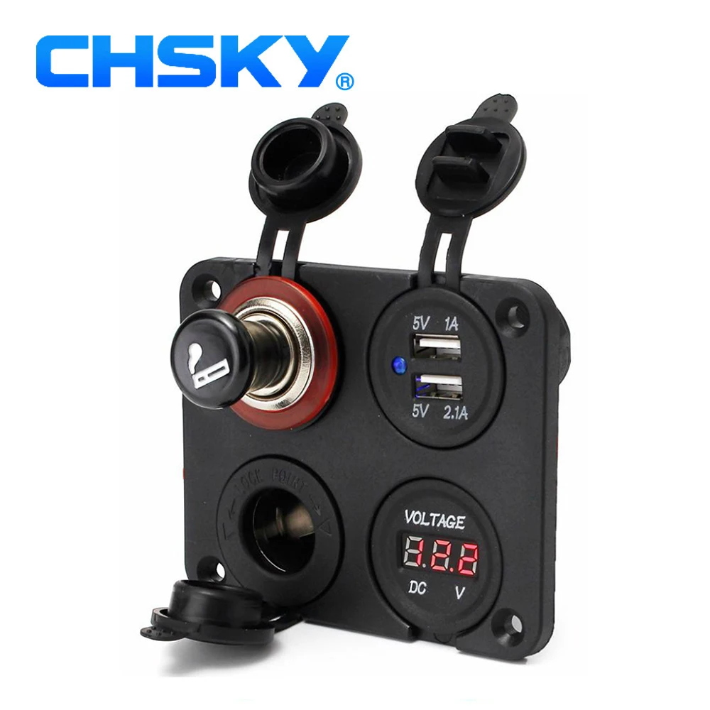 CHSKY Водонепроницаемый двойной USB 5V 3.1A мотоцикл автомобильное зарядное устройство