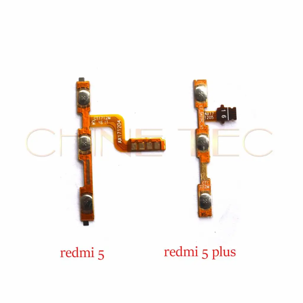 

1pcs Power On/Off Key + Volume Up/Down Side Button Flex Cable for xiaomi Redmi 5 plus 5A Note 5A Redmi Y1 lite prime Mi A1