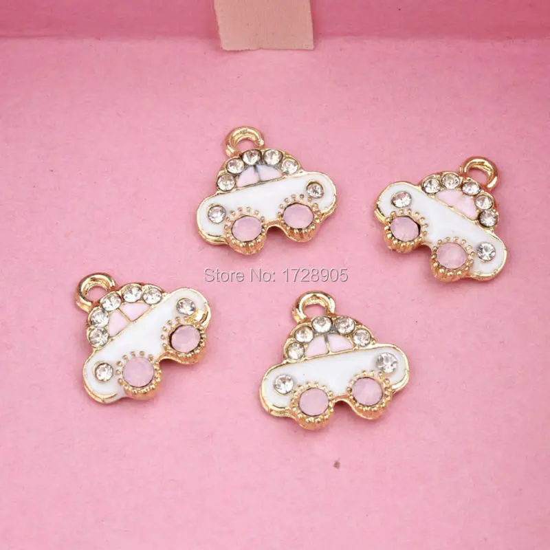 10 шт. эмалированные подвески для автомобиля 15 х15 мм|antique gold|charms carcar enamel |