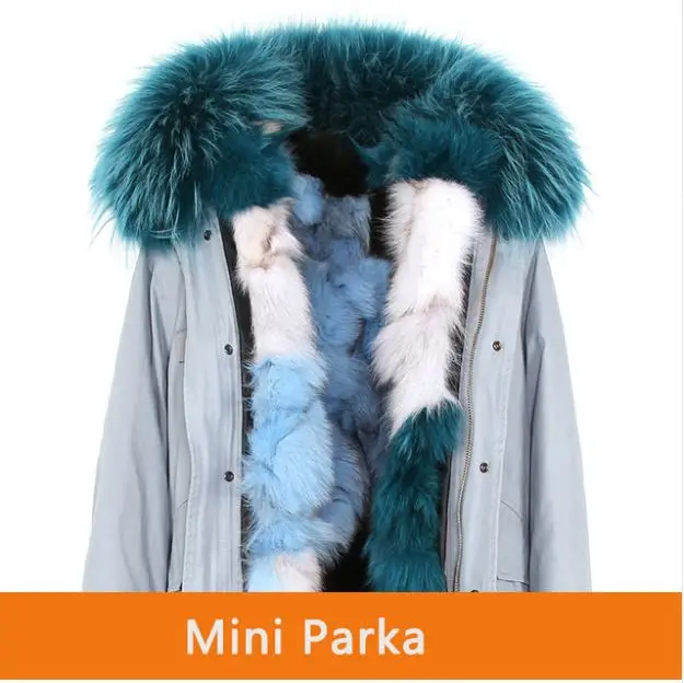 C11 Snowimage Для женщин роскошный натуральным лисьим мехом внутри черная парка Регулярный большой мех енота пальто с капюшоном верхняя одежда зимняя куртка - Цвет: C11