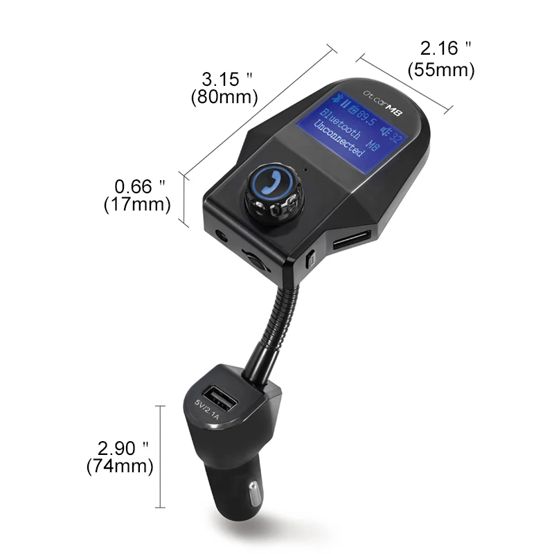 Беспроводной автомобильный комплект Urban road Bluetooth Aux fm передатчик USB mp3 плеер tf