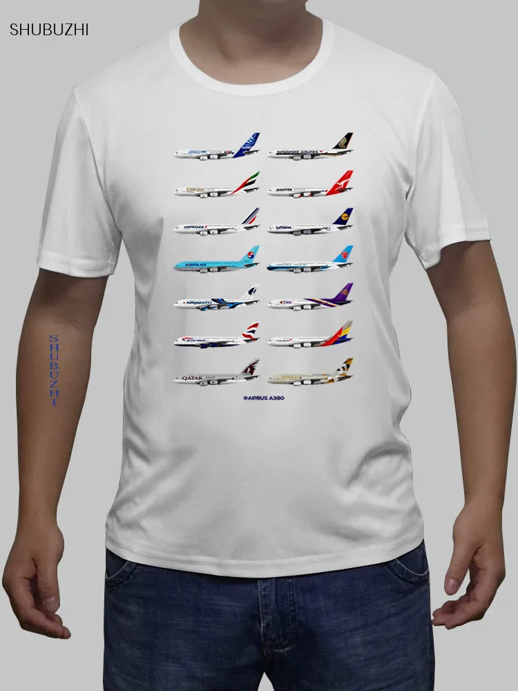 Летняя футболка AIRBUS, авиация, летная футболка, мужская, хлопок, топ, модный бренд, футболка для мужчин, футболки, европейский размер sbz535