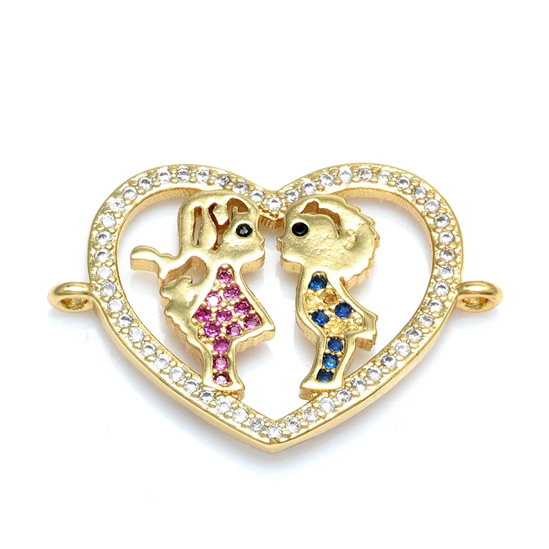 Мальчик поцелуй Девушка Разъем Подвески Аксессуары для самостоятельного