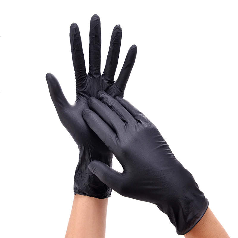100 pcs High Quality Tattoo &amp Body Art Black Disposable Latex Gloves Available Size Accessories Free Shipping | Красота и здоровье