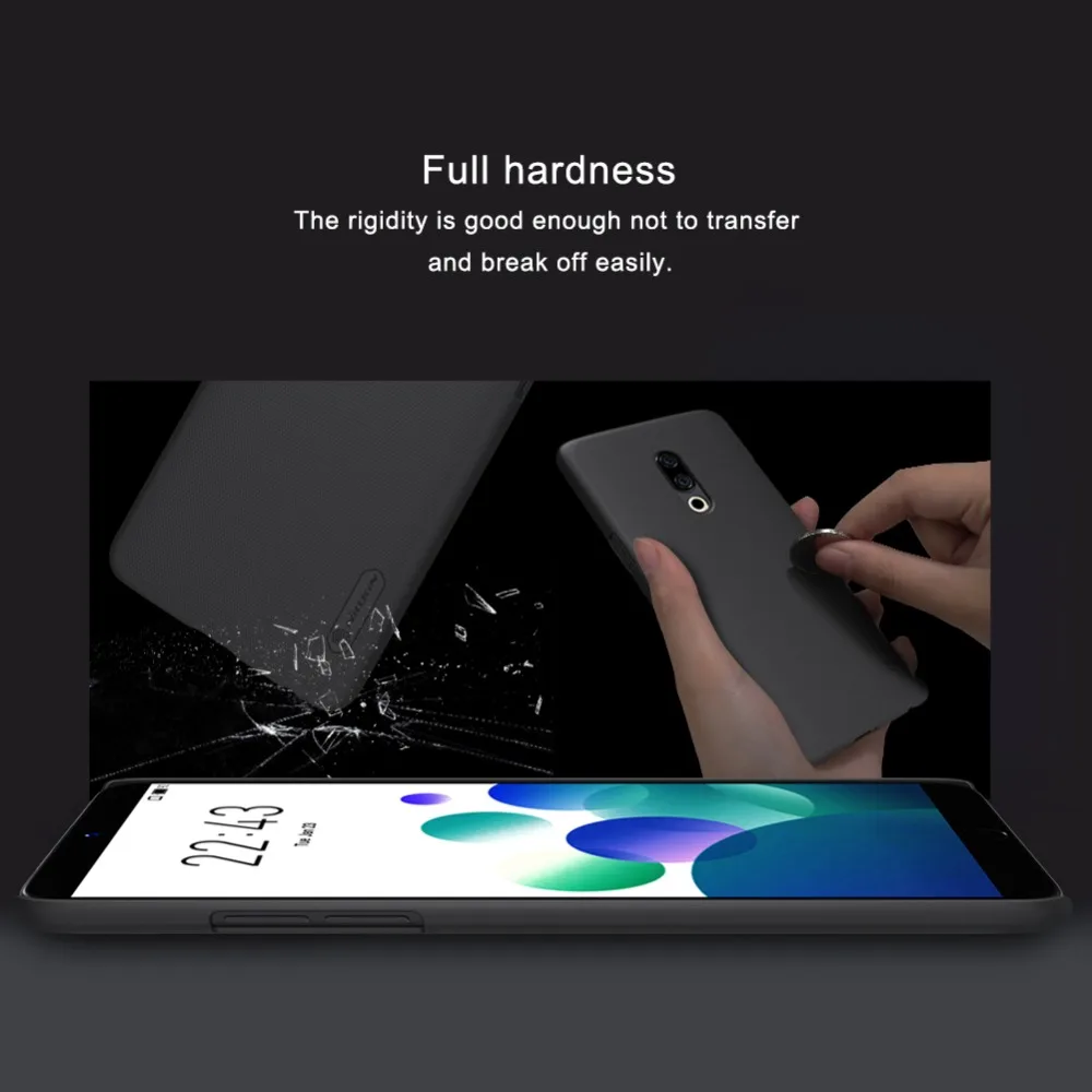 For meizu 15 plus case cover 5.95 inch NILLKIN Frosted PC hard back with Gift Phone Holder for m15 |