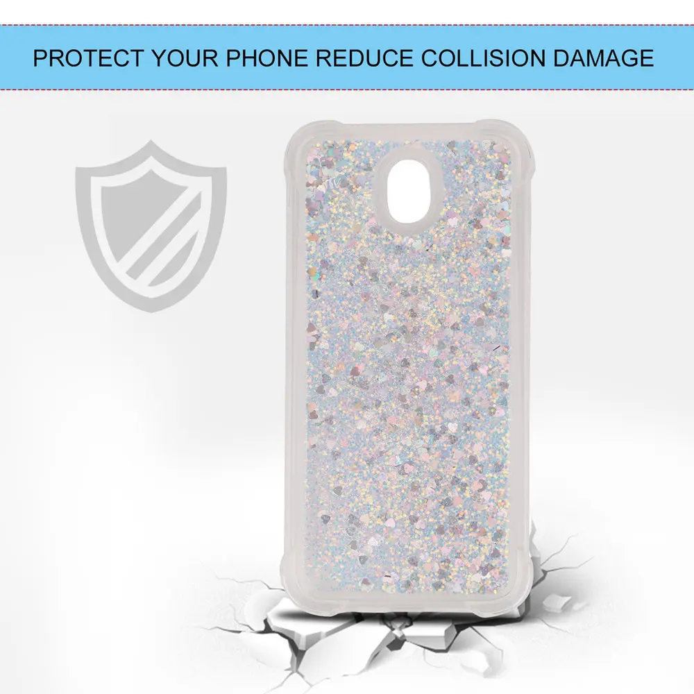 Glitter Stars Case for Samsung Galaxy J7 J 7 2017 J730 J730FM SM-J730G SM-J730F SM-J730FM Liquid Quicksand Soft TPU Back Cover |