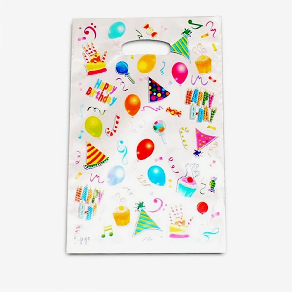 Gift Ballon Bags 10 шт мультяшный мешок для подарков супергерой Человек-паук Единорог Микки Маус Медведь Дети день рождения торт конфеты пластиковые пакеты для печенья - Цвет: Gift Ballon Bags