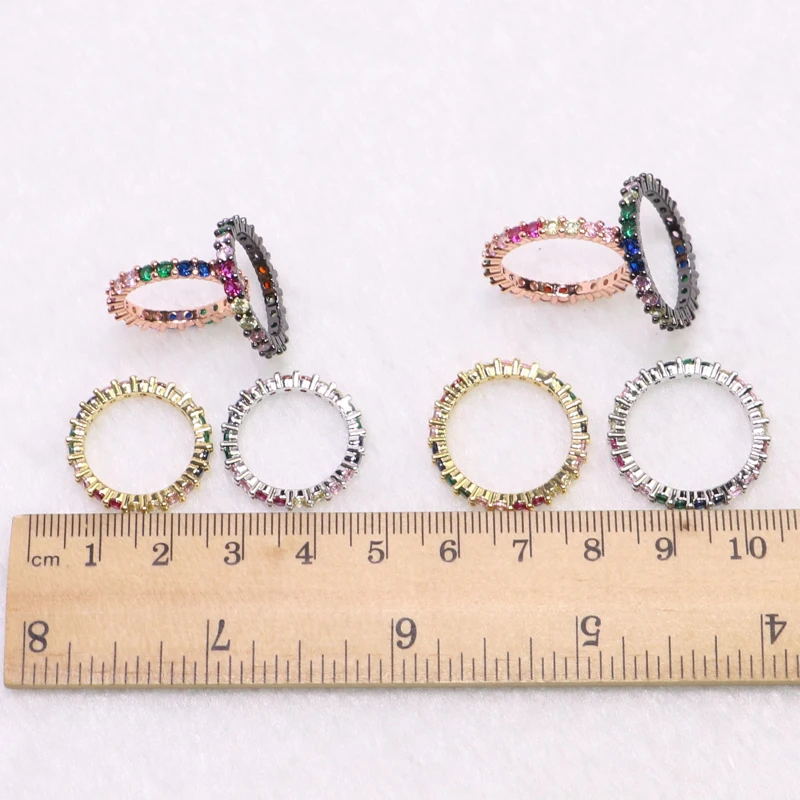 6 шт Высокое качество Циркон Кристалл кольца ювелирные изделия подарок для леди