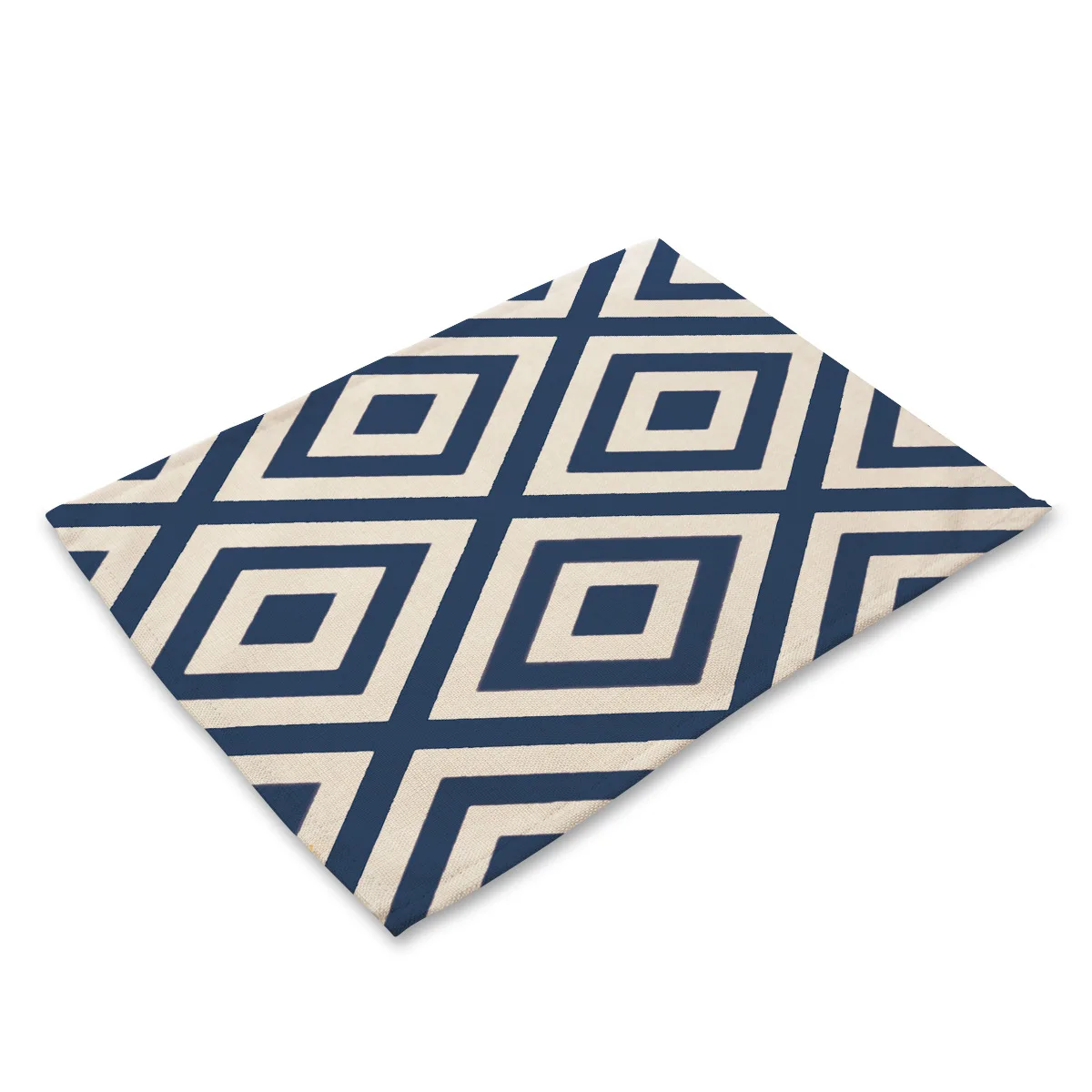 Geometric-4 Modern Abstract Geometric Lines Colorful Placemat Scale-like Line Triangular Table Accessories Pad Home Kitchen Table Mat - Цвет: Geometric-4