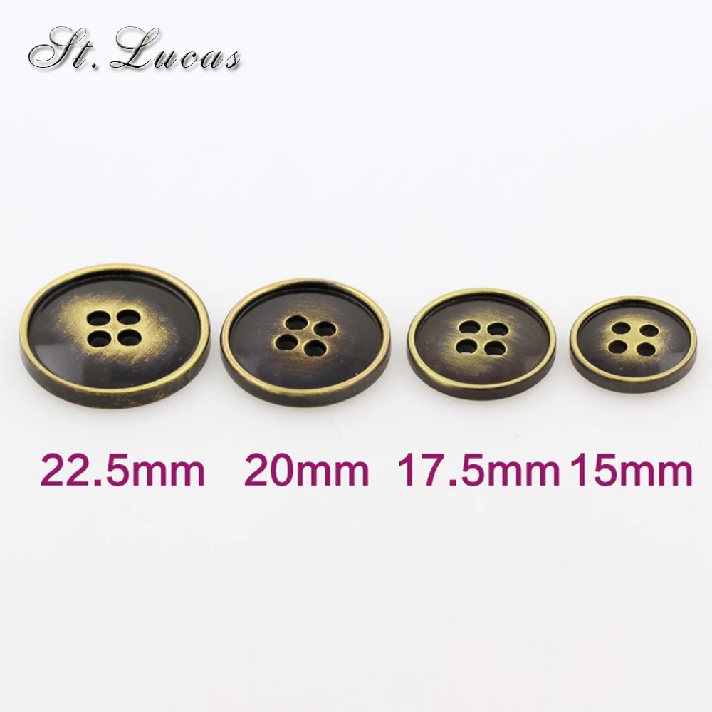 Новое поступление 10 шт./лот высококачественные металлические пуговицы бронзовые