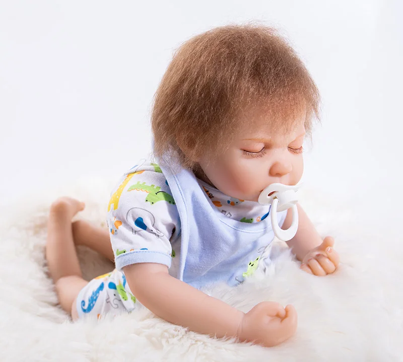 21" 53cm 100% Handmade Cute Girl doll Reborn Doll Newborn Lifelike Simulation Soft Vinyl silicone Baby Gift for Christmas on переводится на русский язык следующим образом:21 Дюйм 53 см 100% Ручной работы Милый девочка кукла Перерожденная кукла Новоро