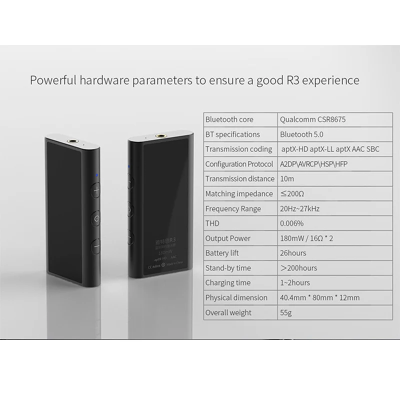 Artextreme R3 Портативный беспроводной bluetooth 5,0 усилитель для наушников CSR8675 HiFi аудио усилитель CNC Металл