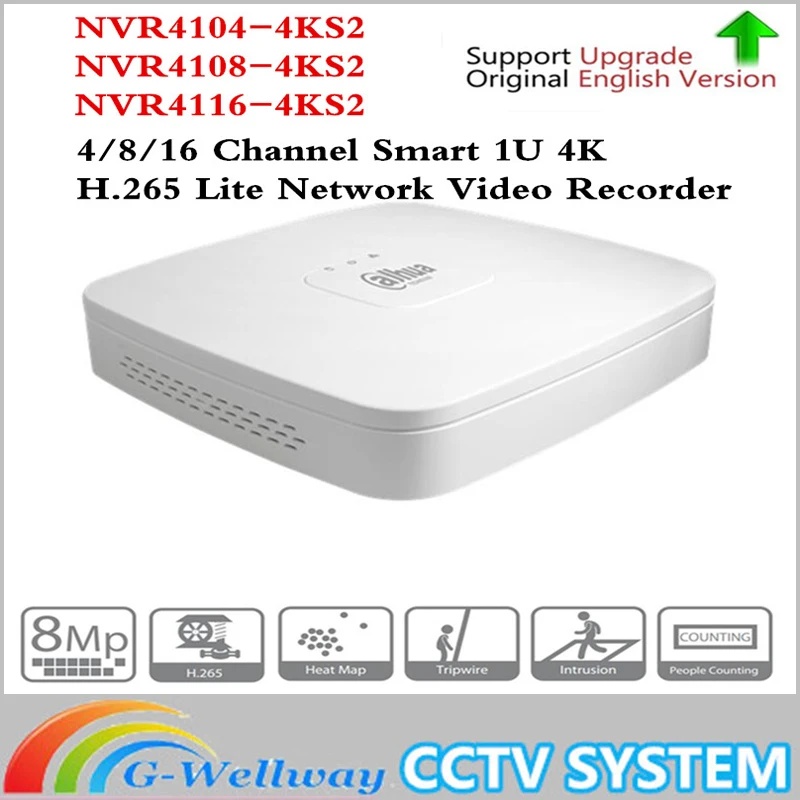 Оригинальный NVR4104/NVR4108 NVR4116 Smart 1U мини NVR заменен H.265 NVR4104 4ks2 NVR4108 8mp 4ch/8ch/16ch