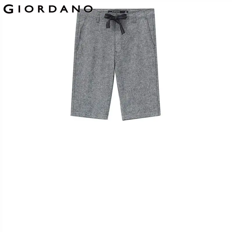 Giordano мужские льняные хлопковые шорты обычные Модные бермуды masculina Pantalones Cortos De Los