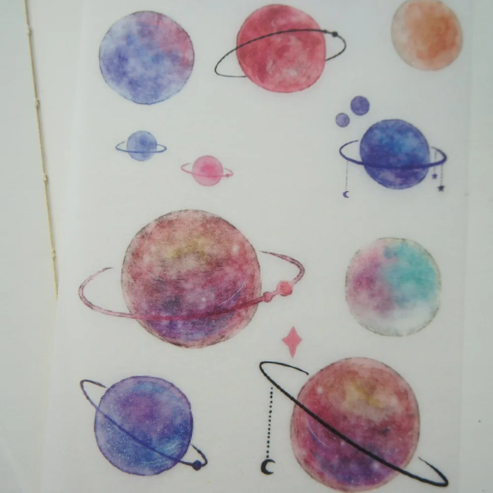 DIY 3 Sheets Star Constellation Washi Paper Sticker As Scrapbooking Decoration Gift Packing Label Decoration Use