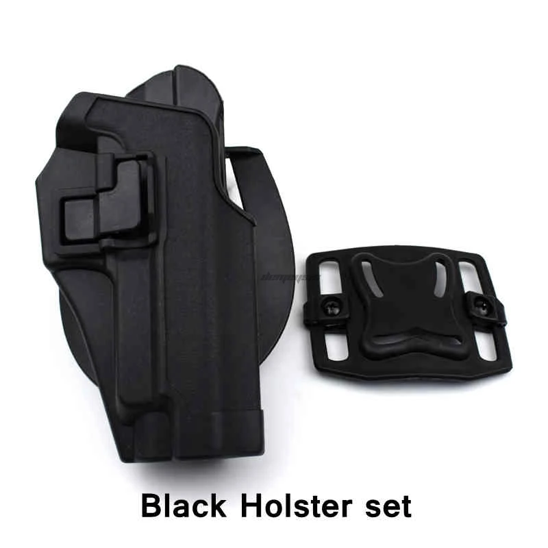 black holster Армейская Военная страйкбольная поясная кобура тактический боевой пистолет поясная кобура охотничья стрельба поясная кобура для переноски SIG SAUER P226 P229 - Цвет: black holster