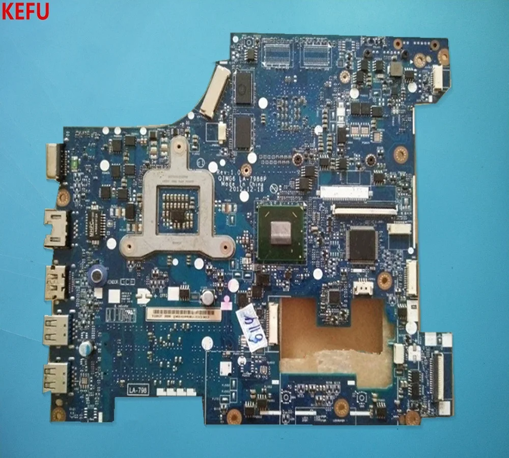 Материнская плата KEFU для Lenovo G580 материнская ноутбука QIWG6 с графической картой HM76 1
