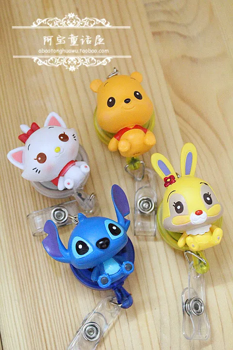 Милый мультфильм различные дизайн Выдвижной id держатель для бейджика 10