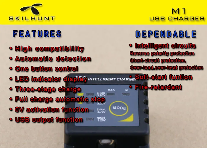 Оригинальное умное зарядное устройство Skilhunt M1 с функцией внешнего аккумулятора