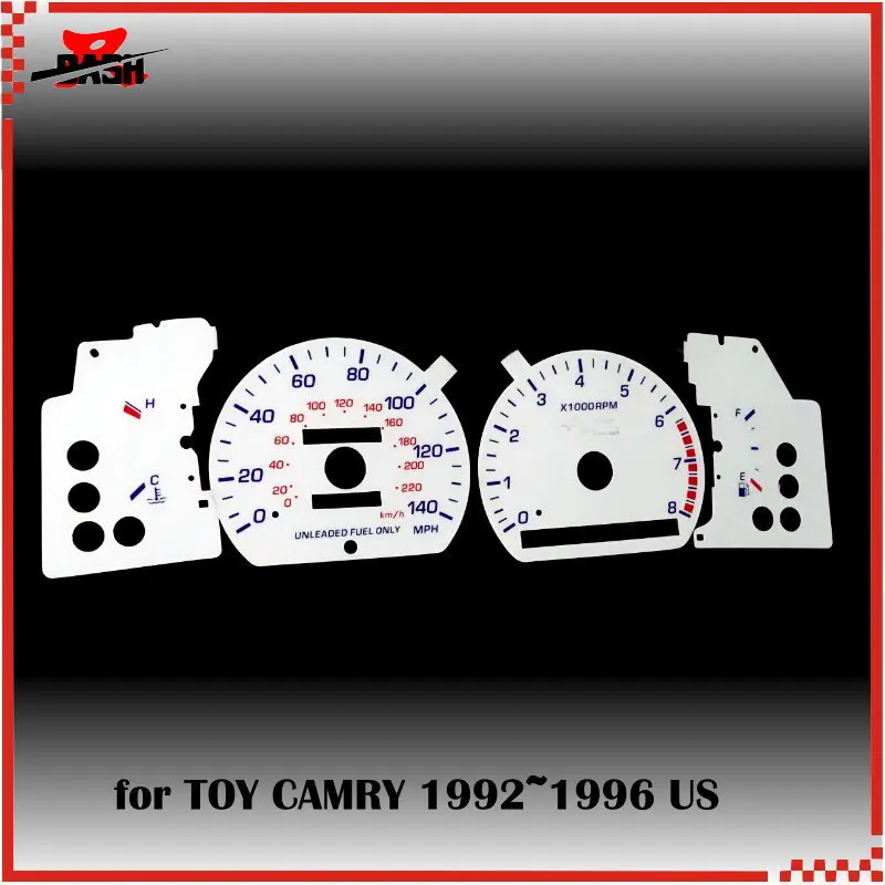 DASH EL светящийся датчик для CAMRY 1992 1996 US Обратный Тип свечения черная панель белое освещение 140 MPH 8000 об/мин