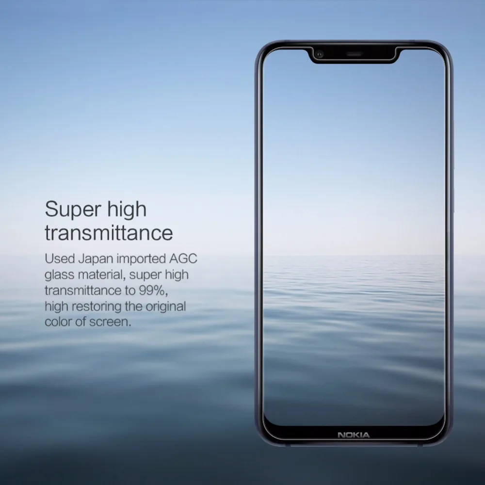 Защитная пленка из закаленного стекла для Nokia 8 1 NILLKIN Amazing H Nanometer с защитой от