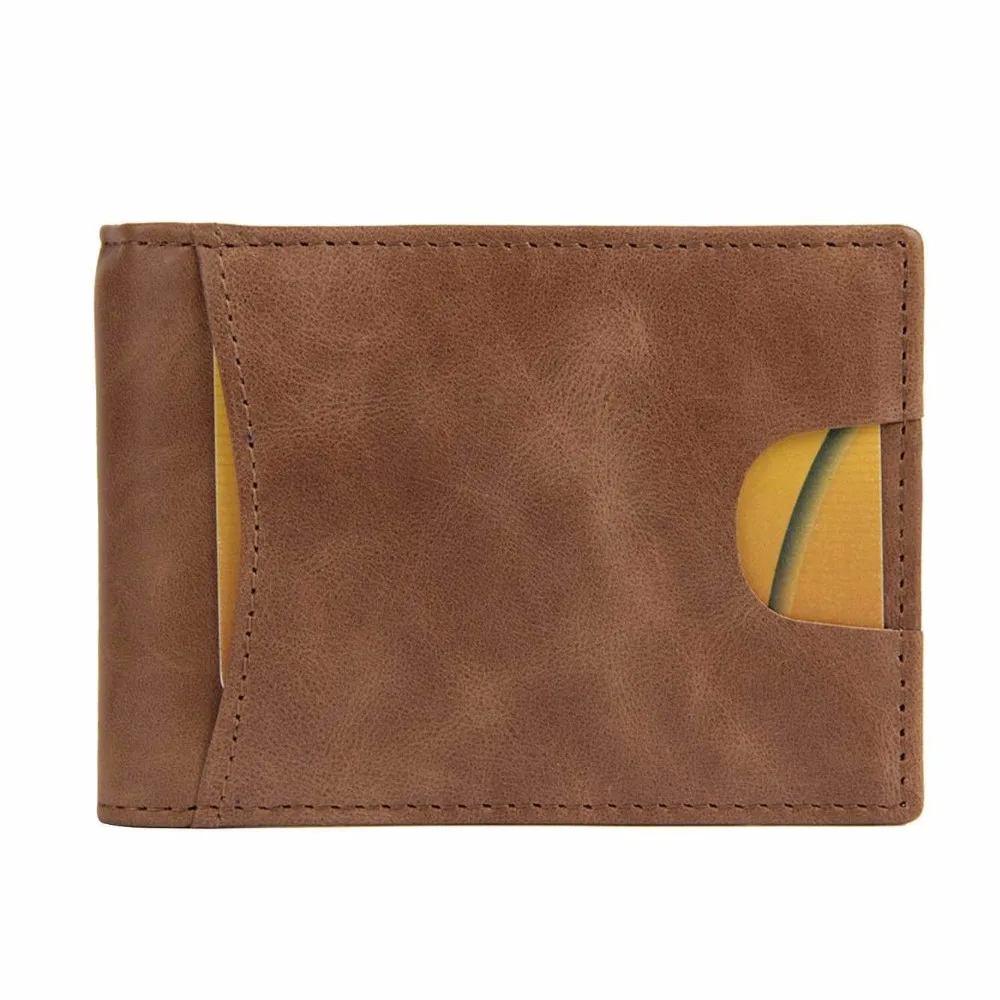 Rfid блокирующий кошелек для кредитных карт держатель денег с металлическим зажимом дизайнерский защитный