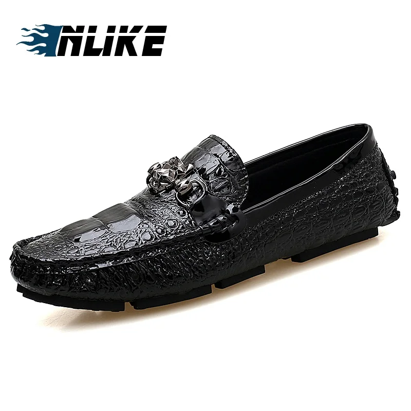 

INLIKE/Новые мужские кожаные туфли большого размера британская повседневная обувь мужские туфли мокасины