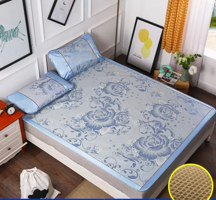 Простыня на эластичном ледяном шелке охлаждающий Летний спальный коврик