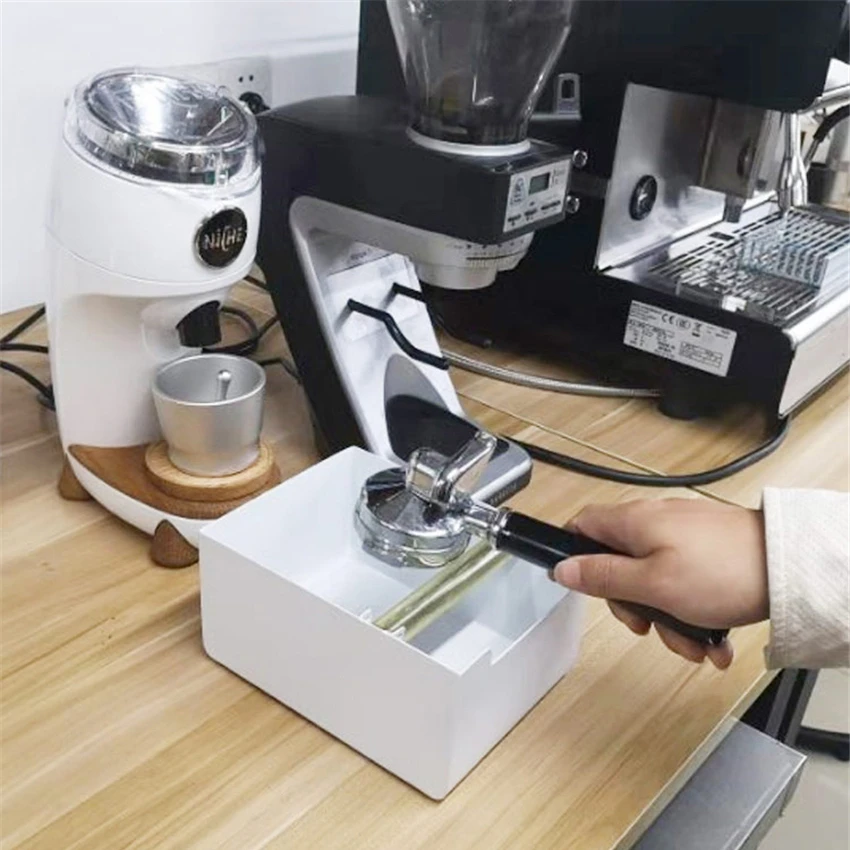 

Stainless steel Black Coffee Tamper Knock Box Deep Bent Design Coffee Slag isn't Splash Manual Coffee Grinder Coffee Accessories