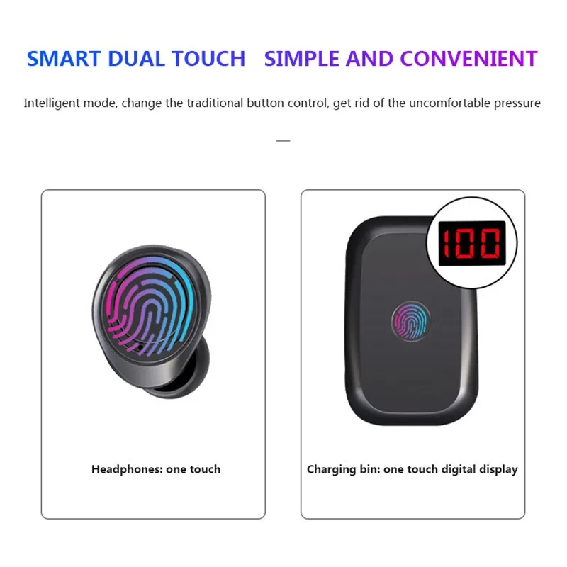 TWS X10 Bluetooth наушники V5.0 Touch Спортивные Беспроводные 3D стерео мини двойной микрофон
