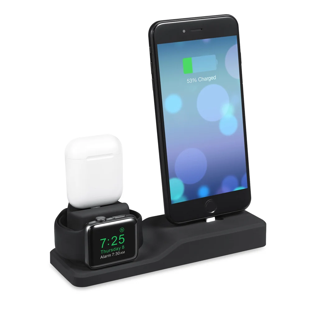 Зарядная док станция AIYIMA 3 в 1 для iPhone X XR XS Max 8 7 6 Apple Watch Airpods Держатель зарядного