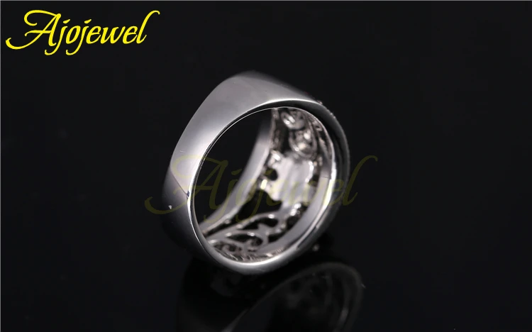 Ajojewel#6-10 модные ювелирные изделия Черный CZ цветок винтаж ретро кольцо для женщин