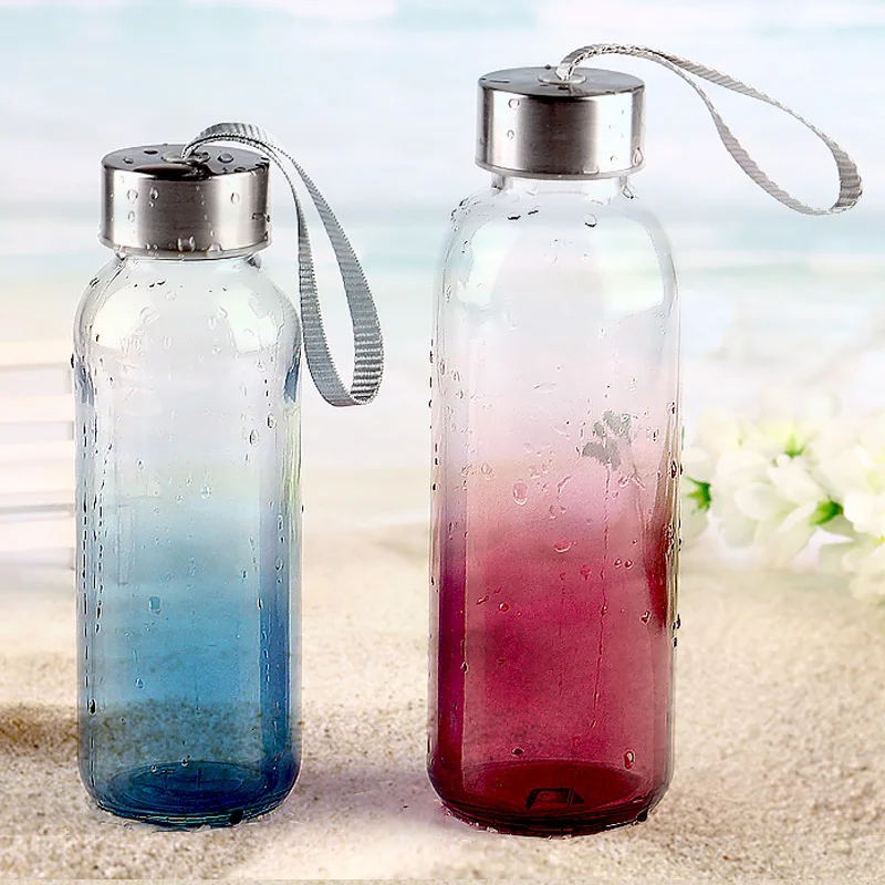 430 мл модные спортивные фрукты лимон ослепляющий цвет стекло прозрачный