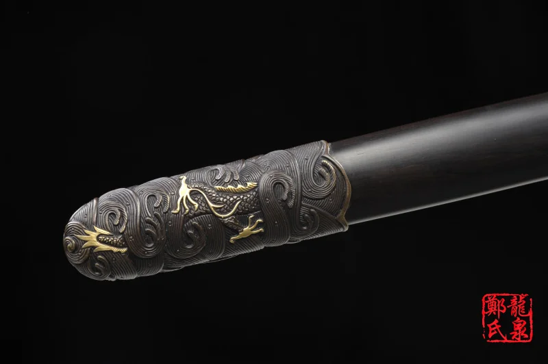 Chinese Traditional Sword Red Bronze With Gold Folded Steel Blade Handmade Craft Martial Art ChengGong Jian New Brand Supply